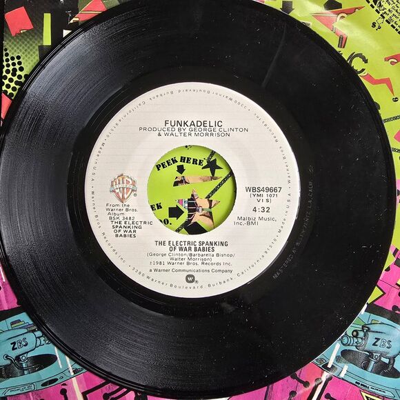 Funkadelic The Electric Spanking Of War Babies P Funk Soul 45 Vinyl 1981 - Picture 3 of 4